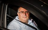 Coalition chairman Likud party MK David Bitan leaving the Lahav 433 national crime unit of the Israel Police on December 10, 2017. (Roy Alima/Flash90)