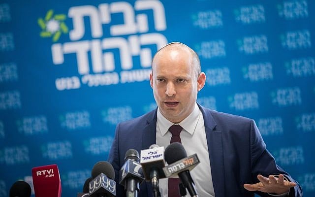 Education Minister and Jewish Home party leader Naftali Bennett leads a faction meeting at the Knesset on December 11, 2017. (Yonatan Sindel/Flash90) Education Minister and Jewish Home party leader Naftali Bennett leads a faction meeting at the Knesset on December 11, 2017. (Yonatan Sindel/Flash90)