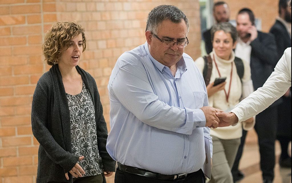 Coalition chairman David Bitan arrives at the Knesset on December 11, 2017. (Yonatan Sindel/Flash90)