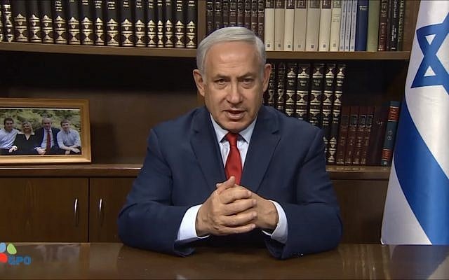 Prime Minister Benjamin Netanyahu offers sympathy to Iranian wrestler Alireza Karimi-Mashiani who was forced to lose a bout to avoid competing against an Israeli opponent, in a video released December 4, 2017. (Screen capture: YouTube) Prime Minister Benjamin Netanyahu offers sympathy to Iranian wrestler Alireza Karimi-Mashiani who was forced to lose a bout to avoid competing against an Israeli opponent, in a video released December 4, 2017. (Screen capture: YouTube)