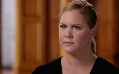 Amy Schumer learned details about her Jewish relatives on Season 4, Episode 10 of 'Finding Your Roots With Henry Louis Gates Jr.,' which aired on December 19, 2017. (Screenshot from PBS via JTA)