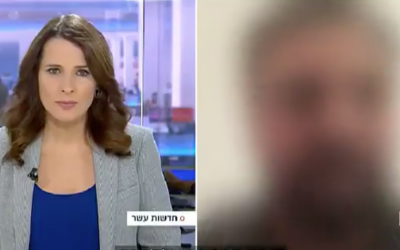 Muhsan, an anti-regime protester in Tehran, speaks (right) to Israel's Channel 10 news on December 31, 2017. (Channel 10 screenshot)