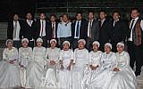 Nine Bnei Menashe couples married on December 20 at Shavei Israel’s absorption center in Kfar Hasidim (Shlomo Haokip/Shavei Israel)