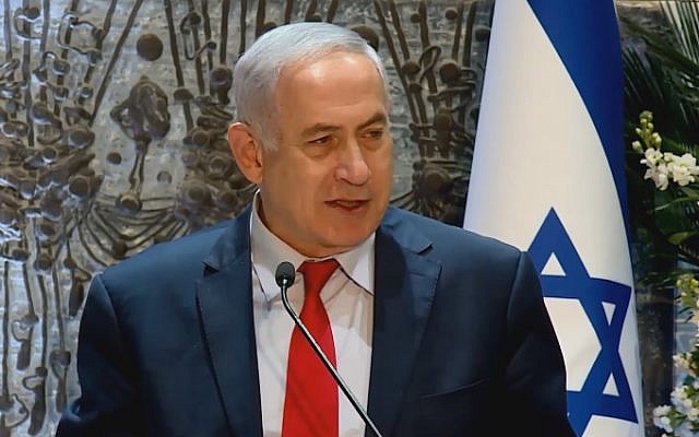 Prime Minister Benjamin Netanyahu speaks at the President's Residence in Jerusalem on December 13, 2017 (GPO) Prime Minister Benjamin Netanyahu speaks at the President's Residence in Jerusalem on December 13, 2017 (GPO)