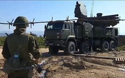 A Pantsir-S1 weapons system, illustrative (YouTube screenshot)