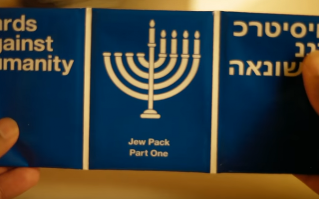 The Cards Against Humanity 'Jew Pack' (Screen capture: YouTube) The Cards Against Humanity 'Jew Pack' (Screen capture: YouTube)