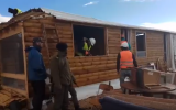 Israeli security forces demolish an illegally built home in the West Bank outpost of Yishuv Hada'at on December 25, 2017. (Screen capture/You Tube)