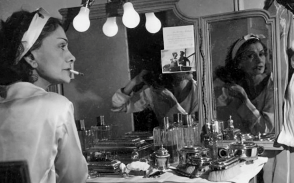 Screenshot of Coco Chanel from Stéphane Benhamou's film 'The No. 5 War.' (Courtesy)