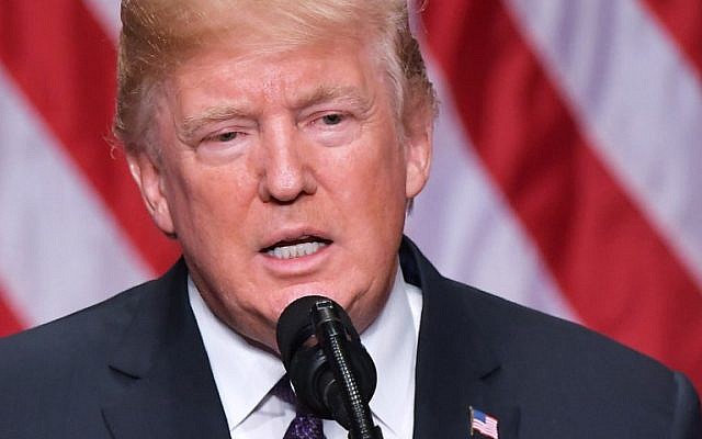 This photo taken on December 18, 2017 shows US President Donald Trump speaking on his national security strategy at the Ronald Reagan Building in Washington, DC. (AFP/Mandel Ngan) This photo taken on December 18, 2017 shows US President Donald Trump speaking on his national security strategy at the Ronald Reagan Building in Washington, DC. (AFP/Mandel Ngan)