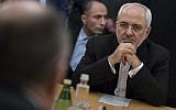 Iran's Foreign Minister Mohammad Javad Zarif attends a meeting with his Russian counterpart in Moscow on January 10, 2018. (AFP Photo/Pool/Alexander Zemlianichenko)