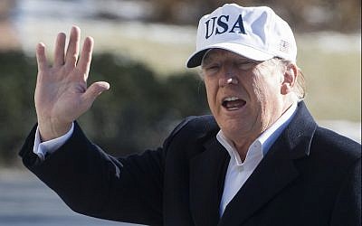This file photo taken on January 7, 2018, shows US President Donald Trump as he walks from Marine One to the White House. (AFP Photo/Saul Loeb)