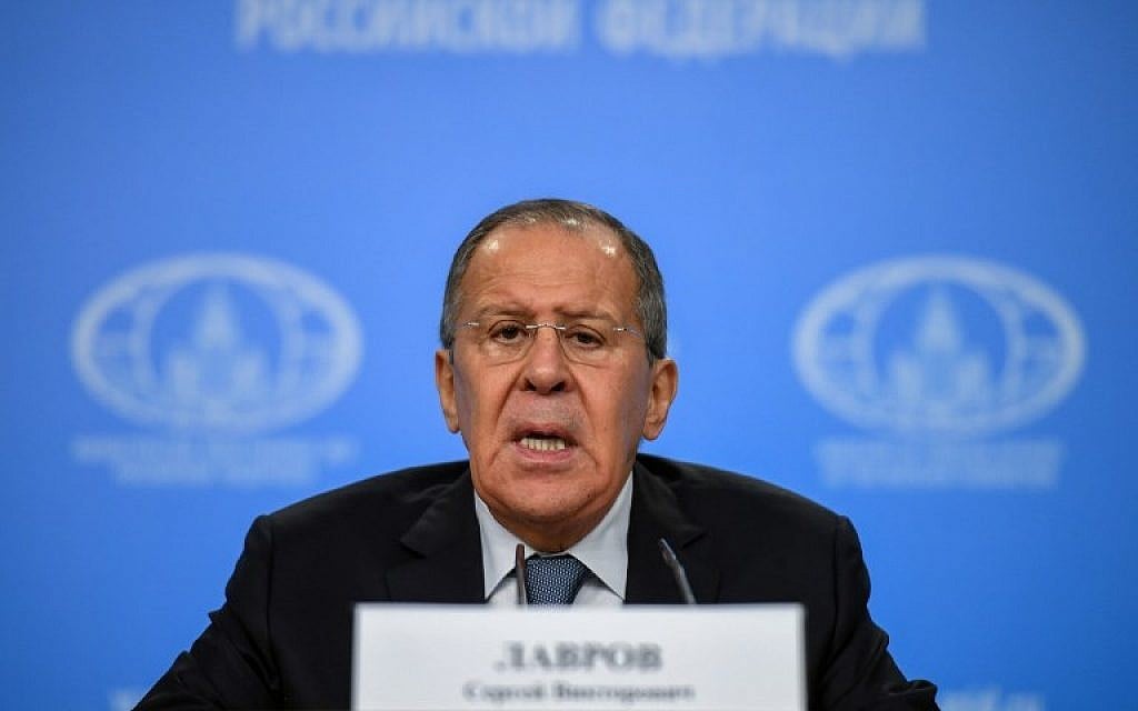 Russian Foreign Minister Sergei Lavrov gives his annual press conference in Moscow on January 15, 2018. (AFP PHOTO / Yuri KADOBNOV)