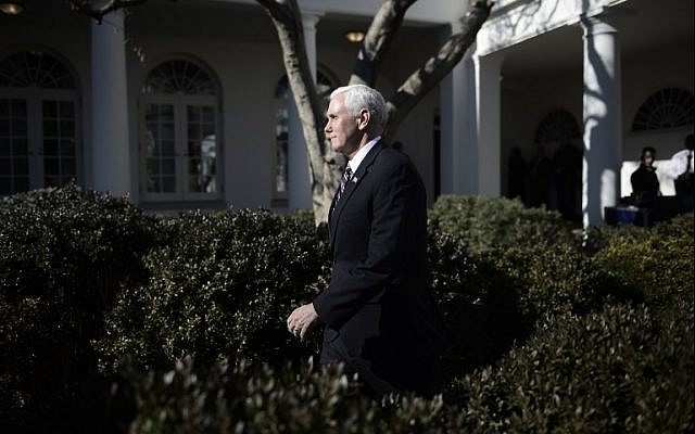 US Vice President Mike Pence at the White House on January 19, 2018. (AFP Photo/Brendan Smialowski) US Vice President Mike Pence at the White House on January 19, 2018. (AFP Photo/Brendan Smialowski)