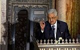 Palestinian Authority President Mahmoud Abbas speaks during a conference on Jerusalem at the Al-Azhar Conference Center, in Cairo, Egypt, Wednesday, January. 17, 2018 (AP Photo/Amr Nabil)
