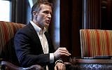 Missouri Governor Eric Greitens speaks during an interview in his office at the Missouri Capitol in Jefferson City on January 20, 2018. (AP Photo/Jeff Roberson)