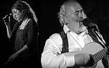 Montage of Neshama Carlebach (Courtesy) and Shlomo Carlebach (YouTube screenshot)