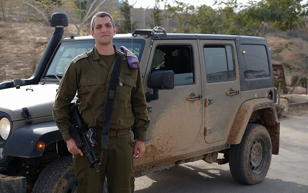Lt. Col. Liron Aroch, head of the IDF's Southern Command Training Base, during a tour of the facility on January 10, 2018. (Judah Ari Gross/Times of Israel) Lt. Col. Liron Aroch, head of the IDF's Southern Command Training Base, during a tour of the facility on January 10, 2018. (Judah Ari Gross/Times of Israel)