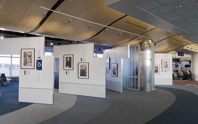 A view of the “Transfer of Memory” exhibit at the Minneapolis-Saint Paul International Airport. (David Sherman Photography via JTA) A view of the “Transfer of Memory” exhibit at the Minneapolis-Saint Paul International Airport. (David Sherman Photography via JTA)