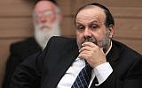 Shas MK David Azoulay during a Knesset committee meeting. February 13, 2013. (Miriam Alster/FLASH90)