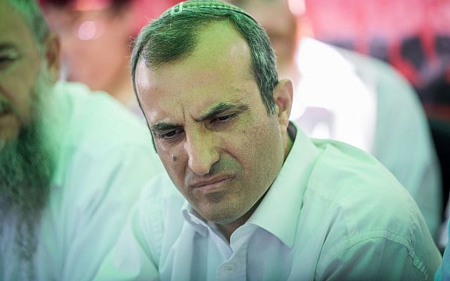 Hananel Dorani attends a press conference at the protest tent of Beit El residents in front of the Prime Minister's Office in Jerusalem on June 25, 2017. (Yonatan Sindel/Flash90) Hananel Dorani attends a press conference at the protest tent of Beit El residents in front of the Prime Minister's Office in Jerusalem on June 25, 2017. (Yonatan Sindel/Flash90)