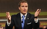 Eric Greitens speaking at the Intrepid Sea-Air-Space Museum in New York, May 7, 2012. (Craig Barritt/Getty Images for The Robin Hood Foundation via JTA)