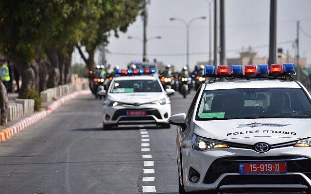 This photo released on Sunday, January 21, 2018 shows preparations by Israeli police ahead of US Vice President Mike Pence's two-day visit to the country, taking place mainly in Jerusalem. (Photo credit: Israel Police) This photo released on Sunday, January 21, 2018 shows preparations by Israeli police ahead of US Vice President Mike Pence's two-day visit to the country, taking place mainly in Jerusalem. (Photo credit: Israel Police)