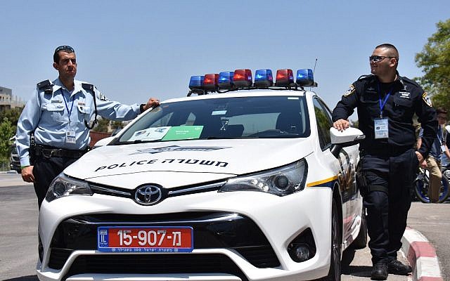 This photo released on Sunday, January 21, 2018 shows preparations by Israeli police ahead of US Vice President Mike Pence's two-day visit to the country, taking place mainly in Jerusalem. (Photo credit: Israel Police) This photo released on Sunday, January 21, 2018 shows preparations by Israeli police ahead of US Vice President Mike Pence's two-day visit to the country, taking place mainly in Jerusalem. (Photo credit: Israel Police)