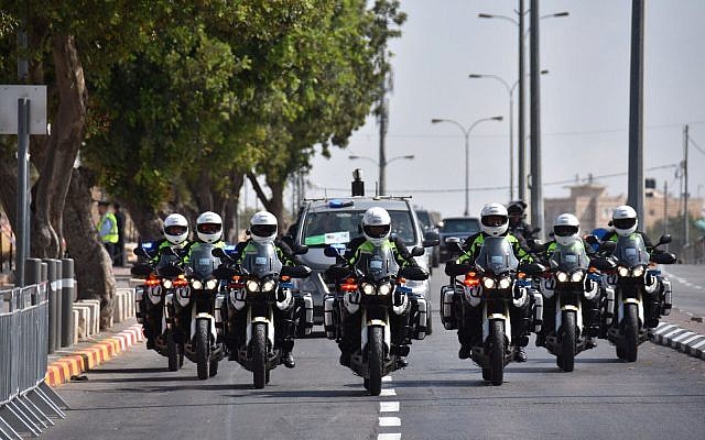 This photo released on January 21, 2018 shows preparations by Israeli police ahead of US Vice President Mike Pence's two-day visit to the country, taking place mainly in Jerusalem. (Israel Police) This photo released on January 21, 2018 shows preparations by Israeli police ahead of US Vice President Mike Pence's two-day visit to the country, taking place mainly in Jerusalem. (Israel Police)