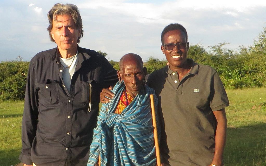 From left to right: Eric Young; Ole Kasoi, first landowner to join the Nashulai Conservancy; and Nelson Ole Reiyia. (Courtesy)
