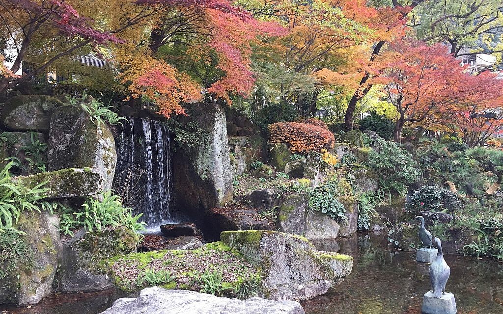 A public park in Gifu City, Japan, November 2017. (Amanda Borschel-Dan/Times of Israel)