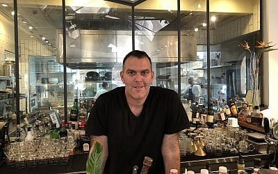 Marcos Gershkovitch, chef and co-owner of Angelica, one of Jerusalem's first upscale kosher restaurants (Jessica Steinberg/Times of Israel)