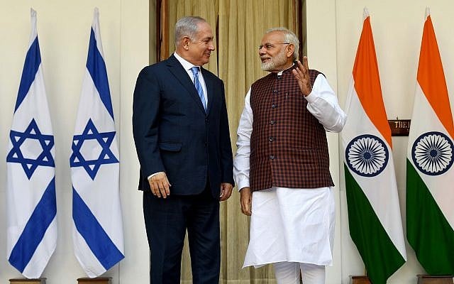 Prime Minister Benjamin Netanyahu and Indian Prime Minister Narendra Modi at a joint press conference at the president's house in New Delhi, India, January 15, 2018. (Avi Ohayon/GPO) Prime Minister Benjamin Netanyahu and Indian Prime Minister Narendra Modi at a joint press conference at the president's house in New Delhi, India, January 15, 2018. (Avi Ohayon/GPO)