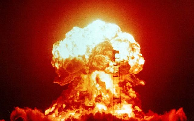 A nuclear explosion on April 18, 1953, as part of Operation Upshot-Knothole nuclear test series, at the US's Nevada Test Site. (US National Nuclear Security Administration Nevada Site Office/Wikipedia/public domain) A nuclear explosion on April 18, 1953, as part of Operation Upshot-Knothole nuclear test series, at the US's Nevada Test Site. (US National Nuclear Security Administration Nevada Site Office/Wikipedia/public domain)