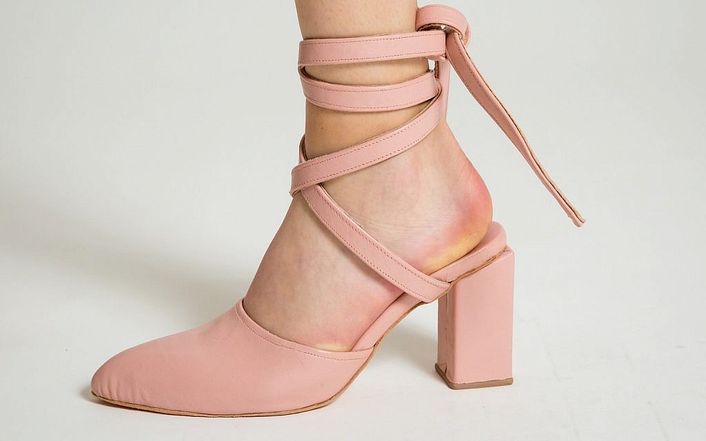 'Ballerina' by Daniel Charkow. Pink calf skin, nude goat skin lining. (Matt Feinstein)