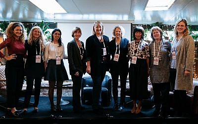 Illustrative: The WE2 delegation of women from Silicon Valley seeks to set up networks and mentorships to create an equal playground in tech. The delegation is seen here accompanied by SNC representatives, January 16, 2018 (Ido Weisman, courtesy Start-Up Nation Central)