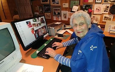 Illustrative: Bea Slater is a social media maven featured along with other 'yentas' in JDate ads. (Elaine Durbach/via JTA)