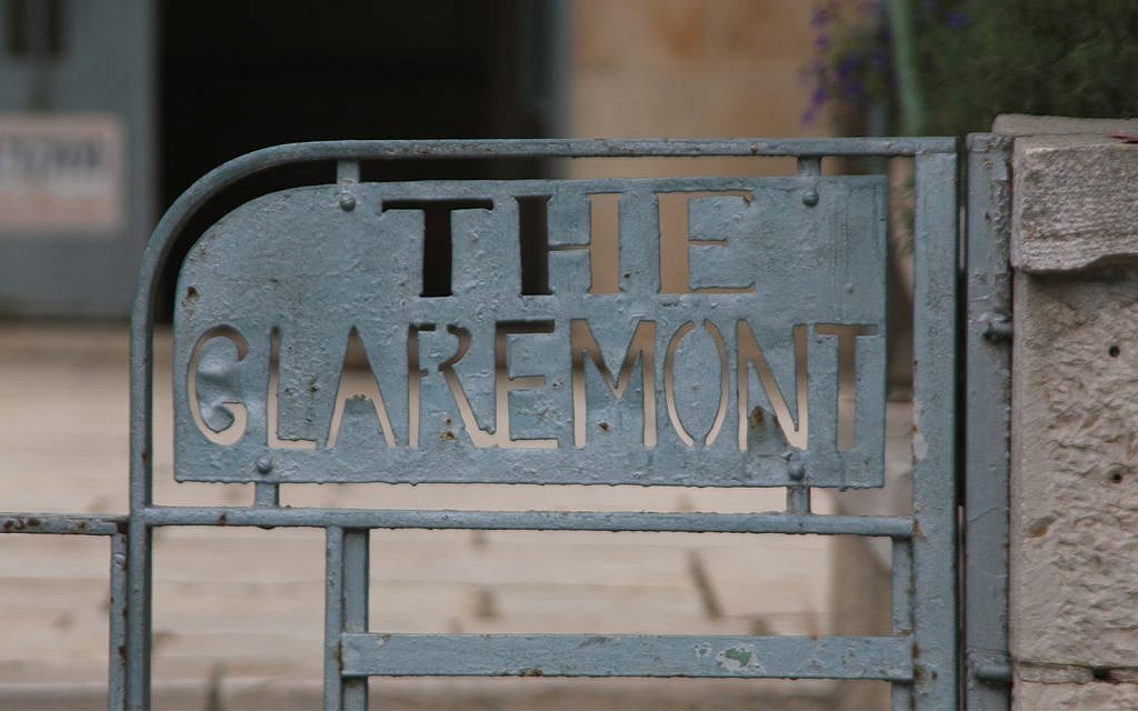 The gate of The Claremont residence in Jerusalem. (Shmuel Bar-Am)