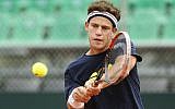 Diego Schwartzman practicing in Buenos Aires, February 1, 2017. (Gabriel Rossi/LatinContent/Getty Images)