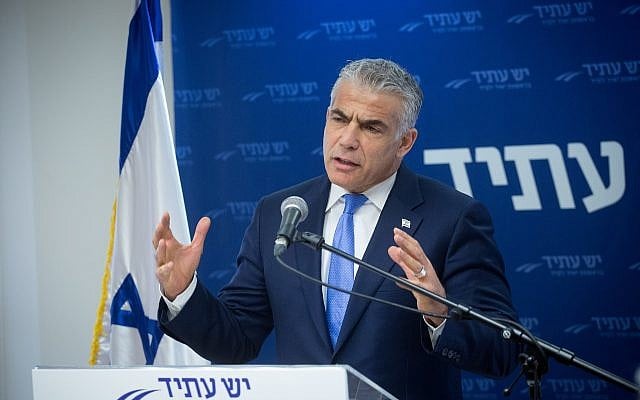 Yesh Atid chairman Yair Lapid leads a faction meeting at the Knesset, January 29, 2018. (Miriam Alster/Flash90) Yesh Atid chairman Yair Lapid leads a faction meeting at the Knesset, January 29, 2018. (Miriam Alster/Flash90)