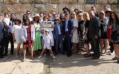 Rabbi Scheiner and members of the Palm Beach Synagogue during a previous synagogue mission to Israel (courtesy)