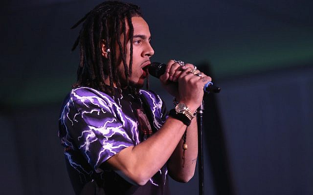 Rapper Vic Mensa performs at the Pencils of Promise Annual Gala 2017 in Central Park on December 7, 2017, in New York City. (Monica Schipper/Getty Images via JTA) Rapper Vic Mensa performs at the Pencils of Promise Annual Gala 2017 in Central Park on December 7, 2017, in New York City. (Monica Schipper/Getty Images via JTA)