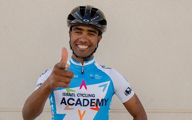 Israel Cycling Academy signed Awet Gebremedhin, a 25-year-old Eritrean refugee currently living in Sweden, on January 8, 2018. (courtesy Israel Cycling Academy) Israel Cycling Academy signed Awet Gebremedhin, a 25-year-old Eritrean refugee currently living in Sweden, on January 8, 2018. (courtesy Israel Cycling Academy)