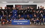 Chelsea soccer players join the World Jewish Congress' #WeRemember Campaign. (Credit: Chelsea Football Club)