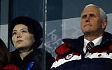In this photo taken on February 9, 2018 US Vice President Mike Pence (R) and North Korea's Kim Jong Un's sister, Kim Yo Jong, attend the opening ceremony of the Pyeongchang 2018 Winter Olympic Games at the Pyeongchang Stadium. (AFP PHOTO / Odd ANDERSEN)