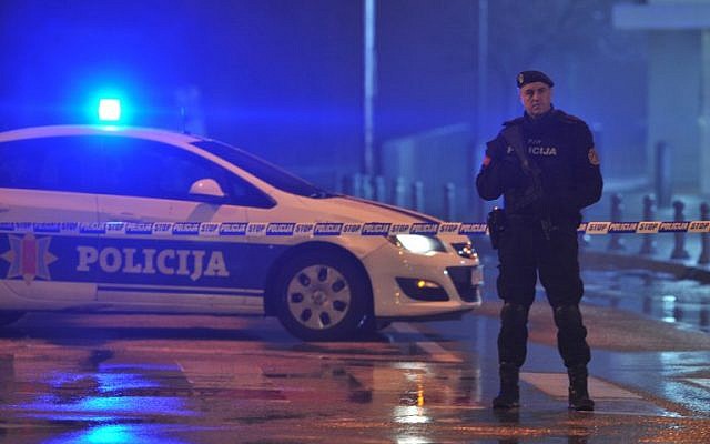 Police block off the area around the US Embassy in Montenegro's capital Podgorica on February 22, 2018. (AFP PHOTO / AFP-Services / SAVO PRELEVIC) Police block off the area around the US Embassy in Montenegro's capital Podgorica on February 22, 2018. (AFP PHOTO / AFP-Services / SAVO PRELEVIC)
