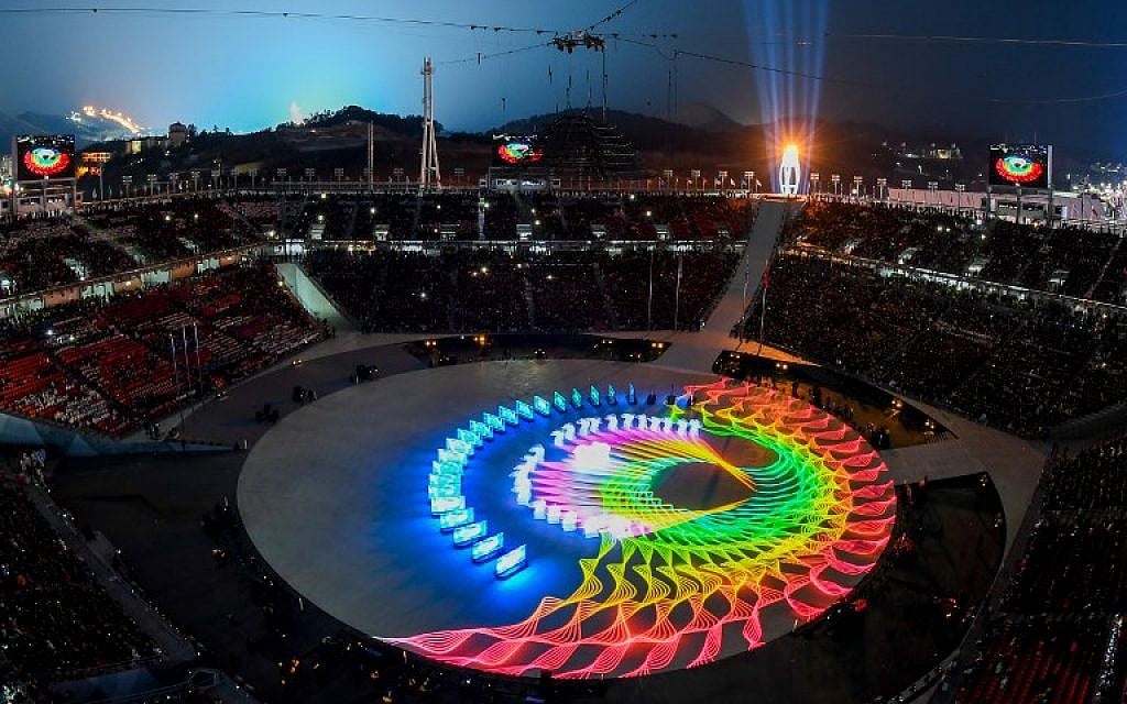 General view during the closing ceremony of the Pyeongchang 2018 Winter Olympic Games at the Pyeongchang Stadium on February 25, 2018. (AFP PHOTO / François-Xavier MARIT)
