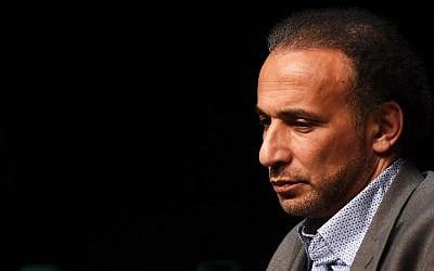 In this file photo taken on March 26, 2016 Swiss Islamologist Tariq Ramadan takes part in a conference on the theme "Live together" in Bordeaux. (AFP PHOTO / MEHDI FEDOUACH)