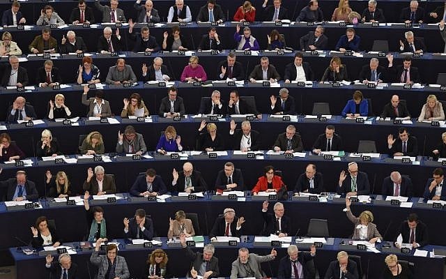 Members of the European Parliament take part in a voting session on February 6, 2018, in Strasbourg, eastern France. (AFP Photo/Frederick Florin) Members of the European Parliament take part in a voting session on February 6, 2018, in Strasbourg, eastern France. (AFP Photo/Frederick Florin)