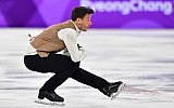Israel's Alexei Bychenko competes in the figure skating team event men's single skating short program during the Pyeongchang 2018 Winter Olympic Games at the Gangneung Ice Arena in Gangneung on February 9, 2018. (AFP /Mladen ANTONOV)