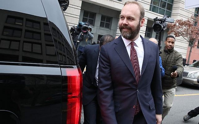 Richard Gates leaves the Prettyman Federal Courthouse in Washington, DC, after a hearing on February 23, 2018. (Mark Wilson/Getty Images/AFP) Richard Gates leaves the Prettyman Federal Courthouse in Washington, DC, after a hearing on February 23, 2018. (Mark Wilson/Getty Images/AFP)